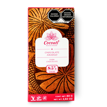 Cargar imagen en el visor de la galería, Barra De Chocolate Amargo Cocoatl 85% Cacao. 80 g.