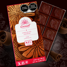 Cargar imagen en el visor de la galería, Barra De Chocolate Amargo Cocoatl 85% Cacao. 80 g.