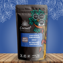 Cargar imagen en el visor de la galería, Gotas Chocolate Semi Amargo 60% Cacao Cocoatl P/ Repostería 1 Kg