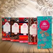 Cargar imagen en el visor de la galería, Caja Regalo Con 4 Barras Chocolate Celebrando México, 80 g. c/u