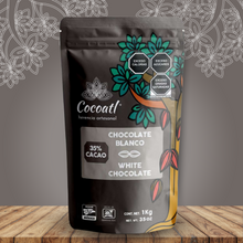 Cargar imagen en el visor de la galería, Gotas Chocolate Blanco 35% Cacao Cocoatl P/ Repostería 1 kg