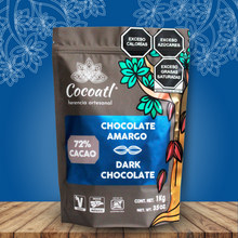 Cargar imagen en el visor de la galería, Gotas Chocolate Amargo 72% Cacao Cocoatl P/ Repostería 1 kg