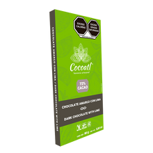 Cargar imagen en el visor de la galería, Barra De Chocolate Amargo Con Lima 72% Cacao 80 g.