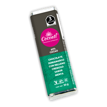 Cargar imagen en el visor de la galería, Barra de Chocolate Amargo con Relleno de Menta 63% Cacao 22 g.