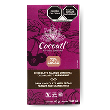 Cargar imagen en el visor de la galería, Paquete 12 Barras Chocolate Cocoatl 80 g. c/u
