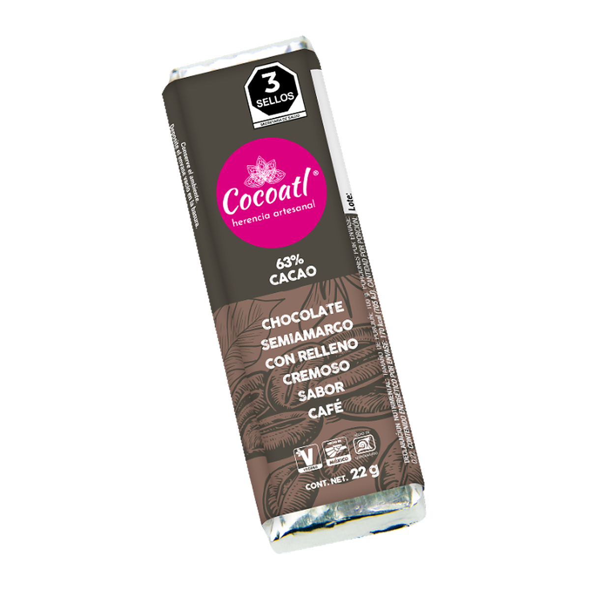 Caja Con 3 Barras Rellenas 22 g. c/u