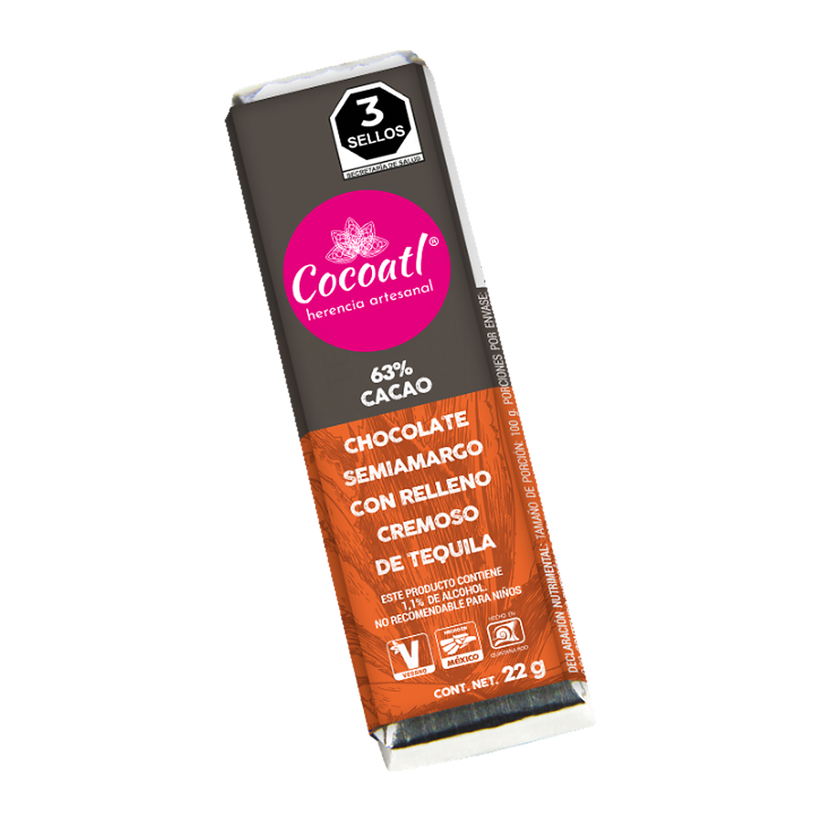 Caja Con 3 Barras Rellenas 22 g. c/u