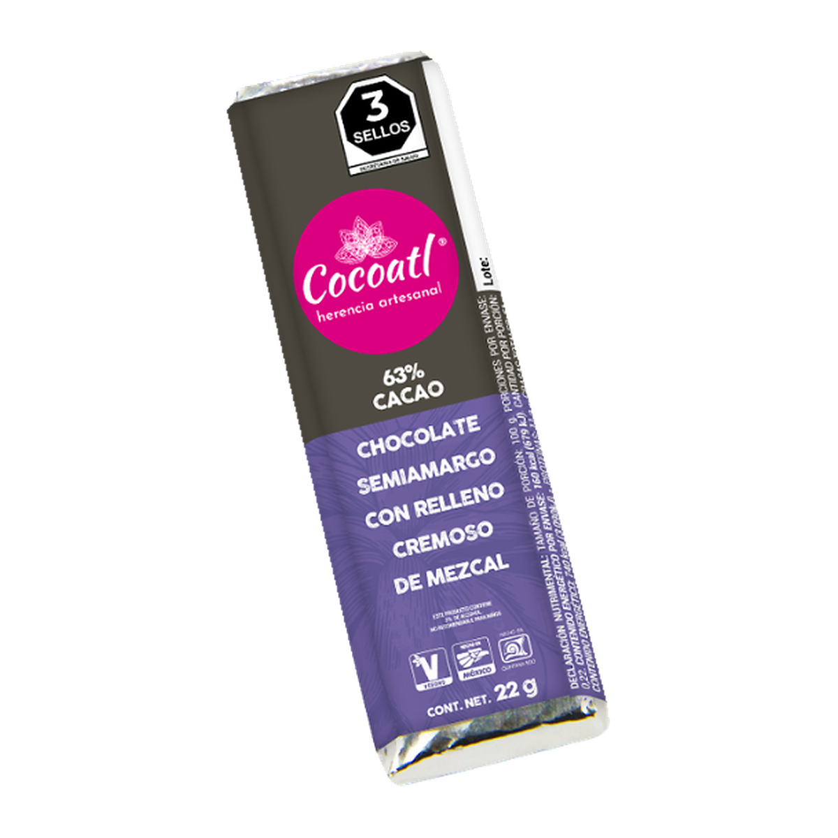 Caja Con 3 Barras Rellenas 22 g. c/u