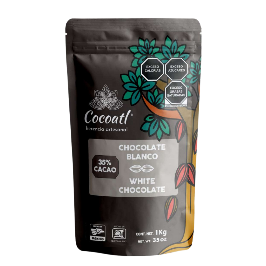 Gotas Chocolate Blanco 35% Cacao Cocoatl P/ Repostería 1 kg