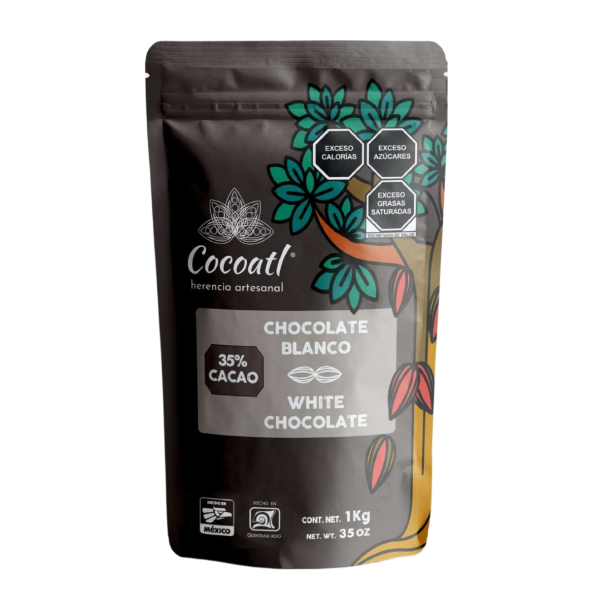 Gotas Chocolate Blanco 35% Cacao Cocoatl P/ Repostería 1 kg