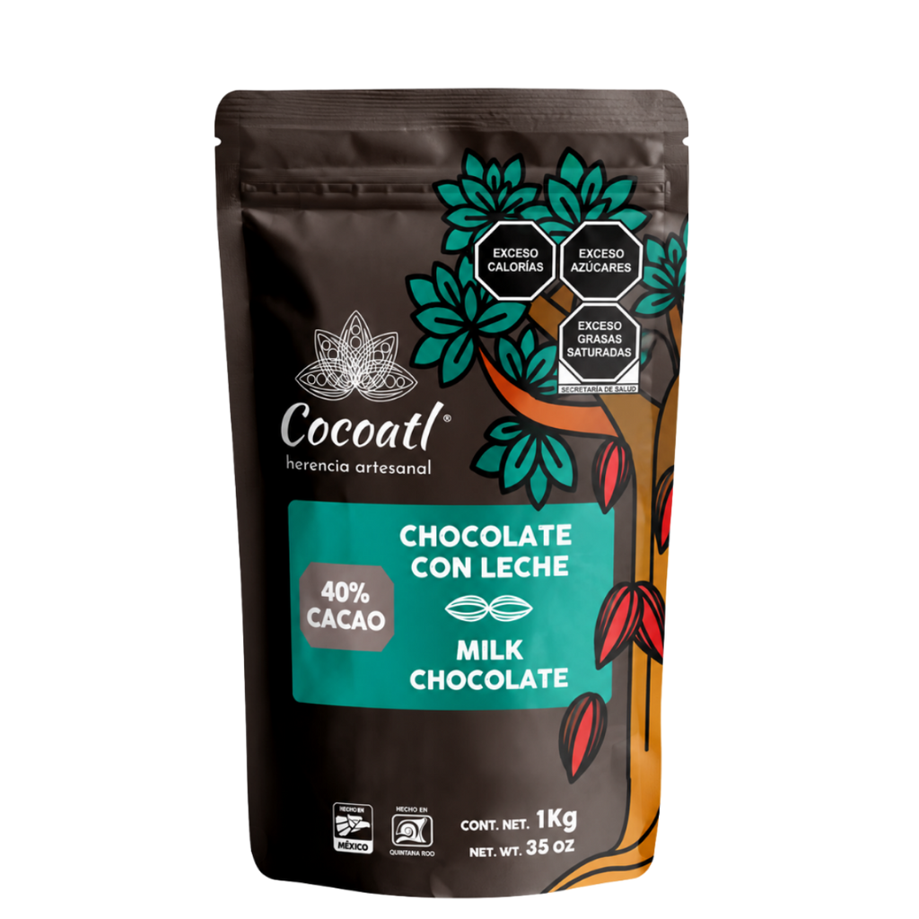 Gotas Chocolate Con Leche 40% Cacao Cocoatl P/repostería 1 kg