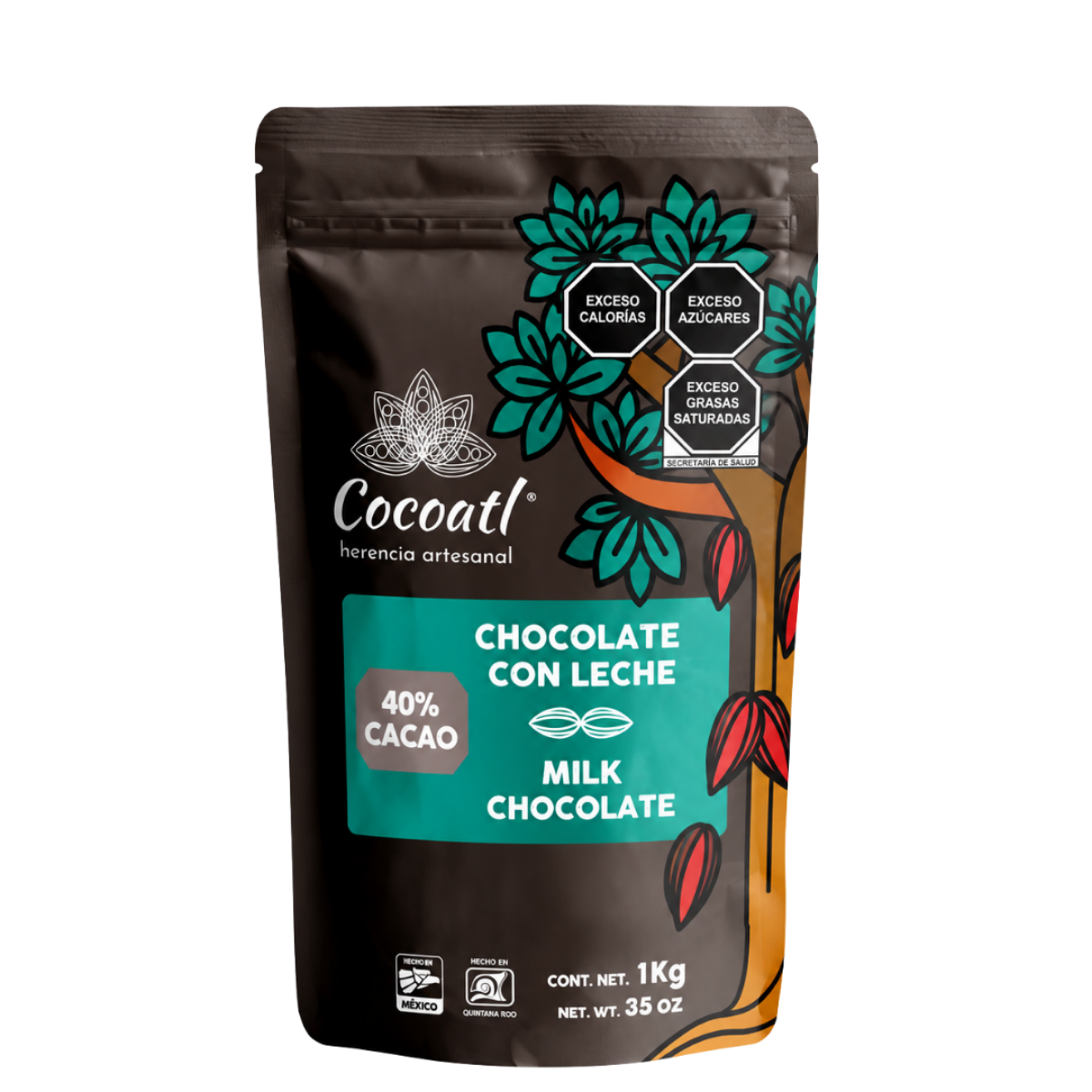 Gotas Chocolate Con Leche 40% Cacao Cocoatl P/repostería 1 kg