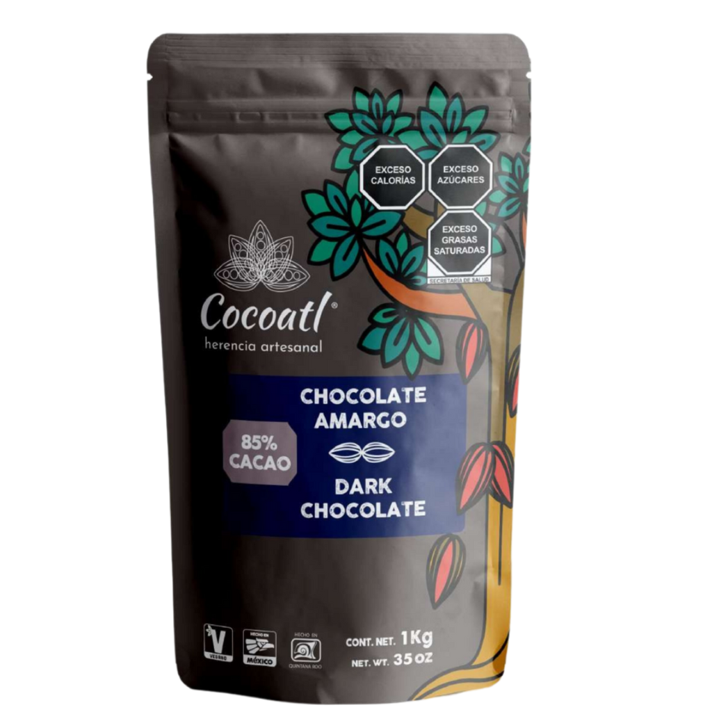 Gotas Chocolate Amargo 85% Cacao Cocoatl P/ Repostería 1 kg