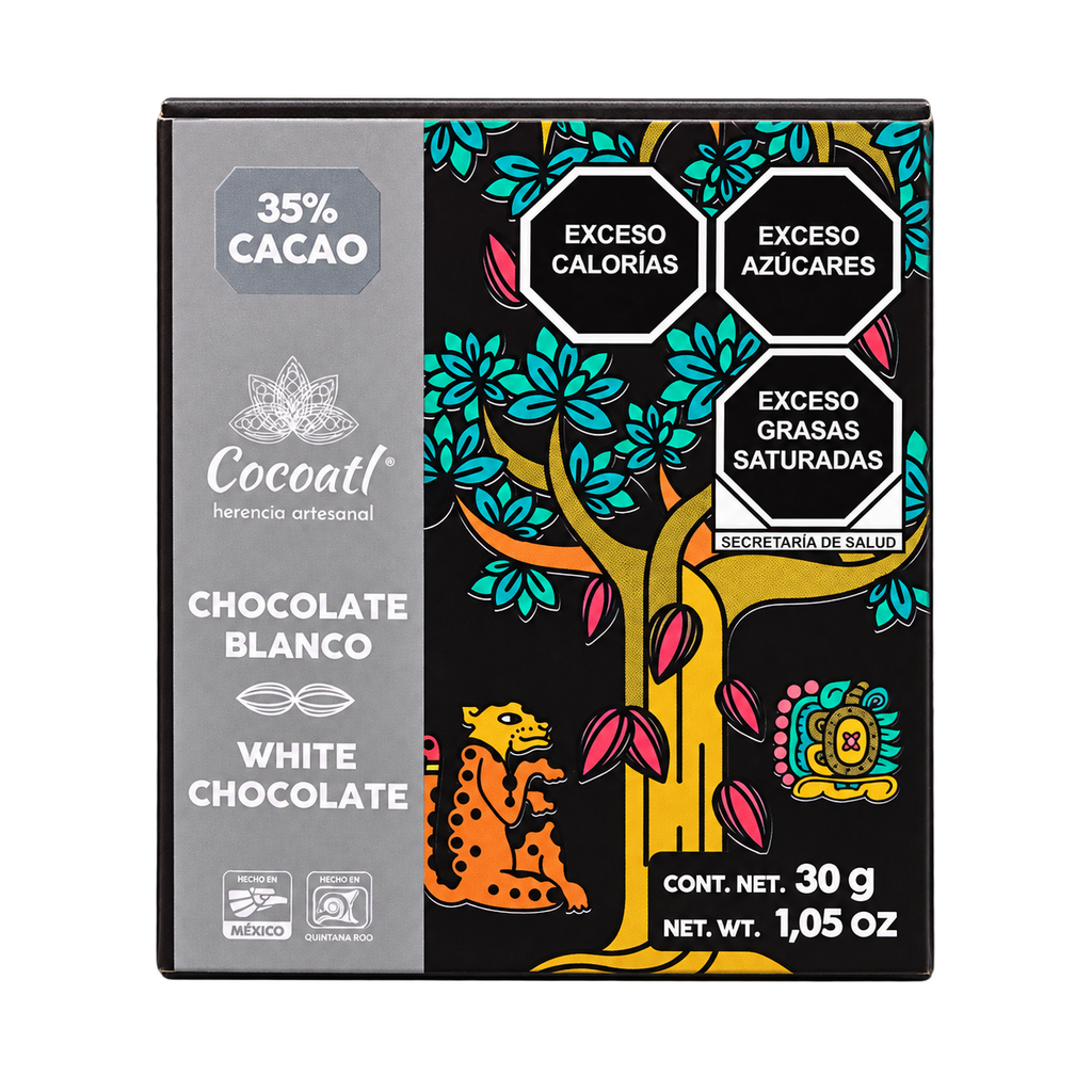 Barra de Chocolate Blanco Jaguar 35% Cacao 30 g.