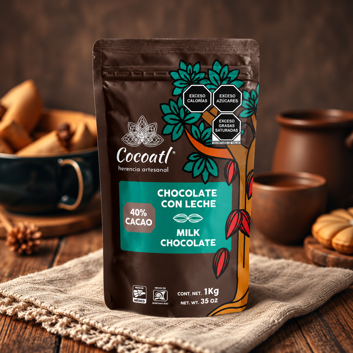 Gotas Chocolate Con Leche 40% Cacao Cocoatl P/repostería 1 kg
